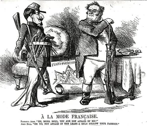 À la mode française, de Punch, ou le London Charivari, 4 août 1860